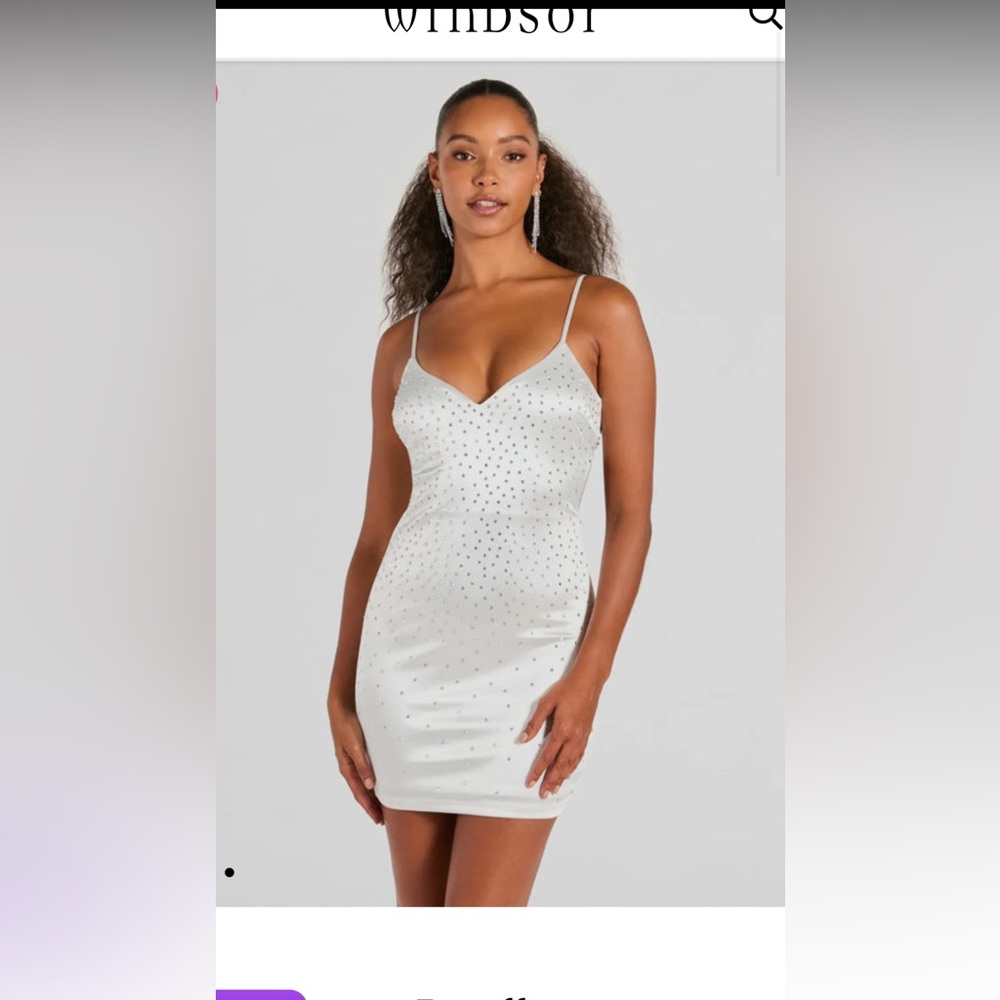 Windsor White Rhinestone Dress